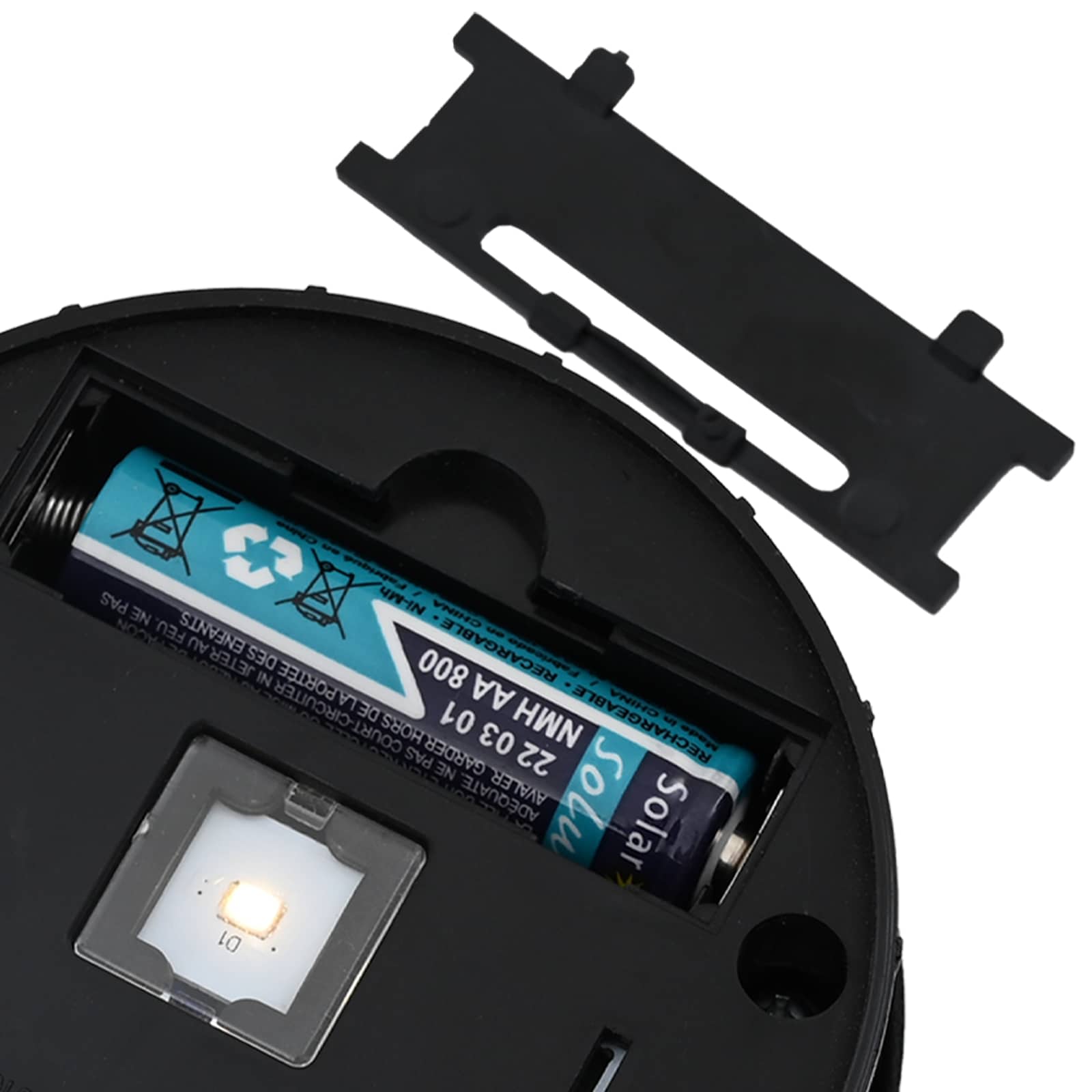 Solar LED Weg Licht 2 pcs Schwarz Kalt gewalzter Stahl