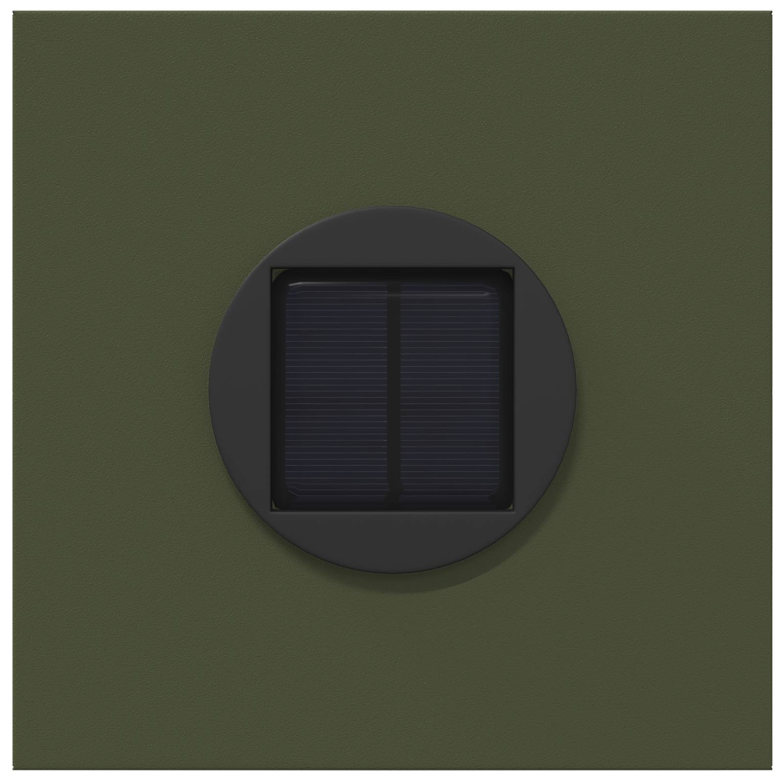 Solar LED Weg Licht 2 pcs Olive Grün Kalt gewalzter Stahl