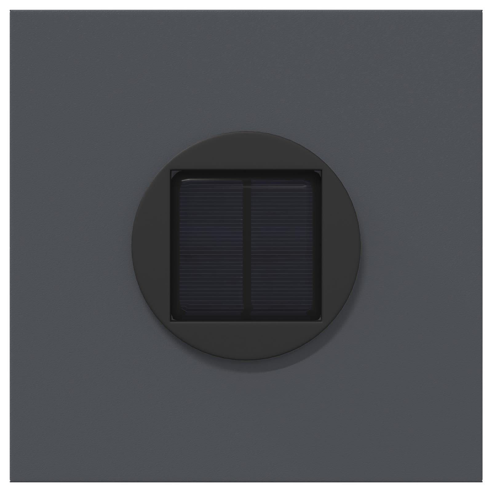 Solar LED Weg Licht 2 pcs Anthrazit Kalt gewalzter Stahl