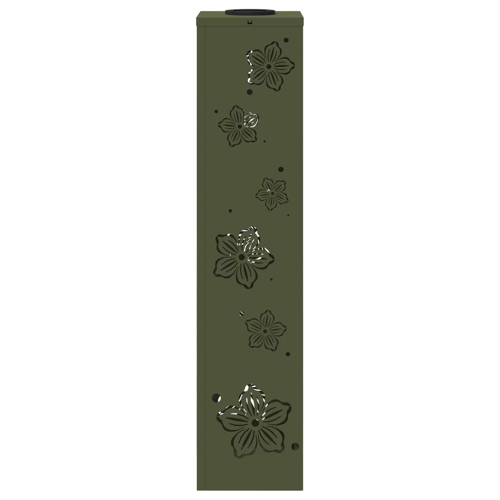 Solar LED Weg Licht 2 pcs Olive Grün Kalt gewalzter Stahl