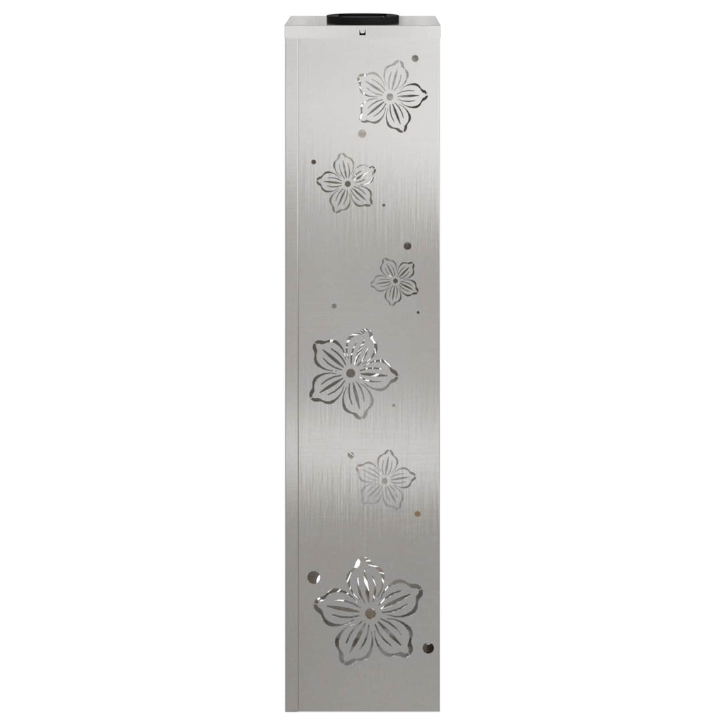 Solar LED Weg Licht 2 pcs Silber Edelstahl
