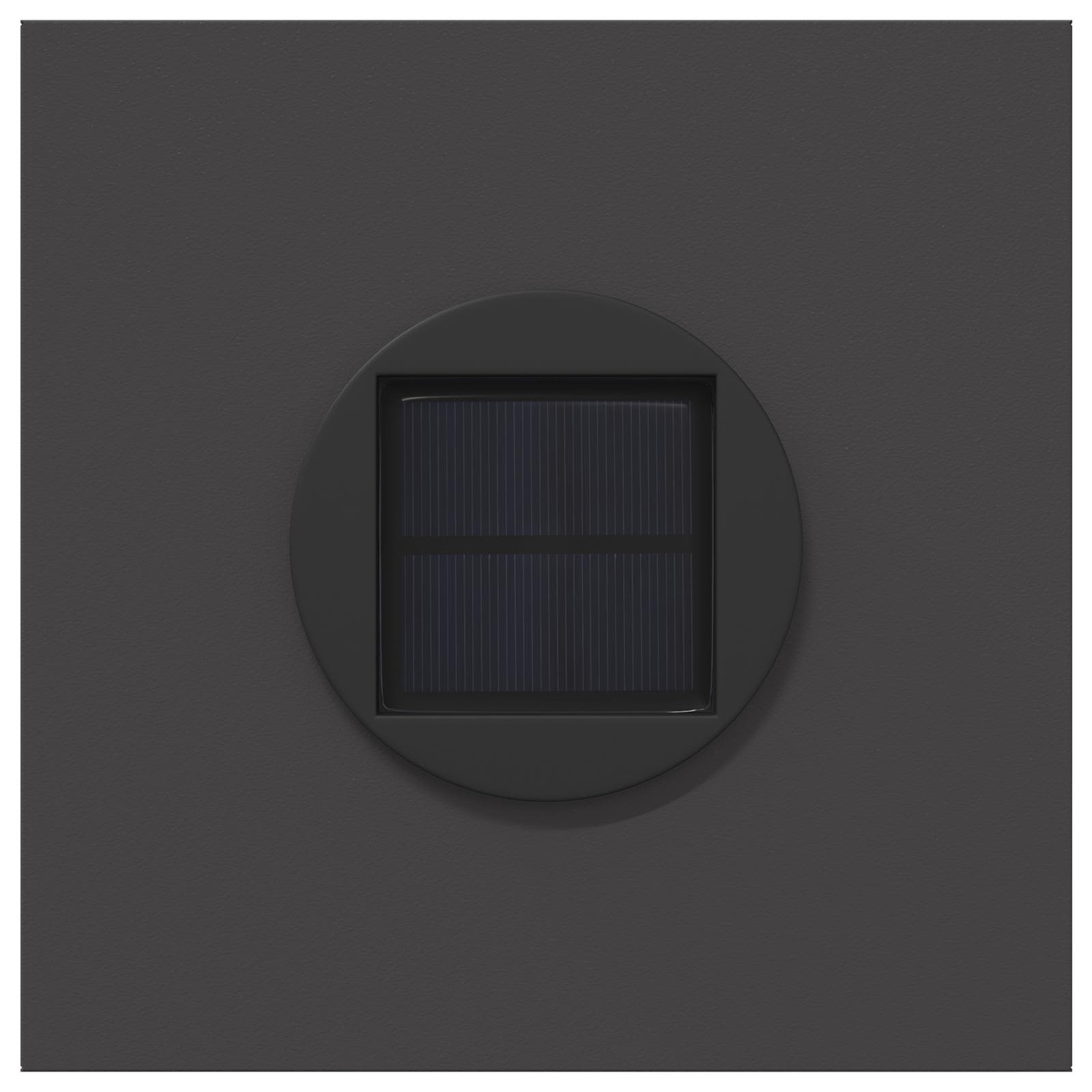 Solar LED Weg Licht 2 pcs Schwarz Kalt gewalzter Stahl