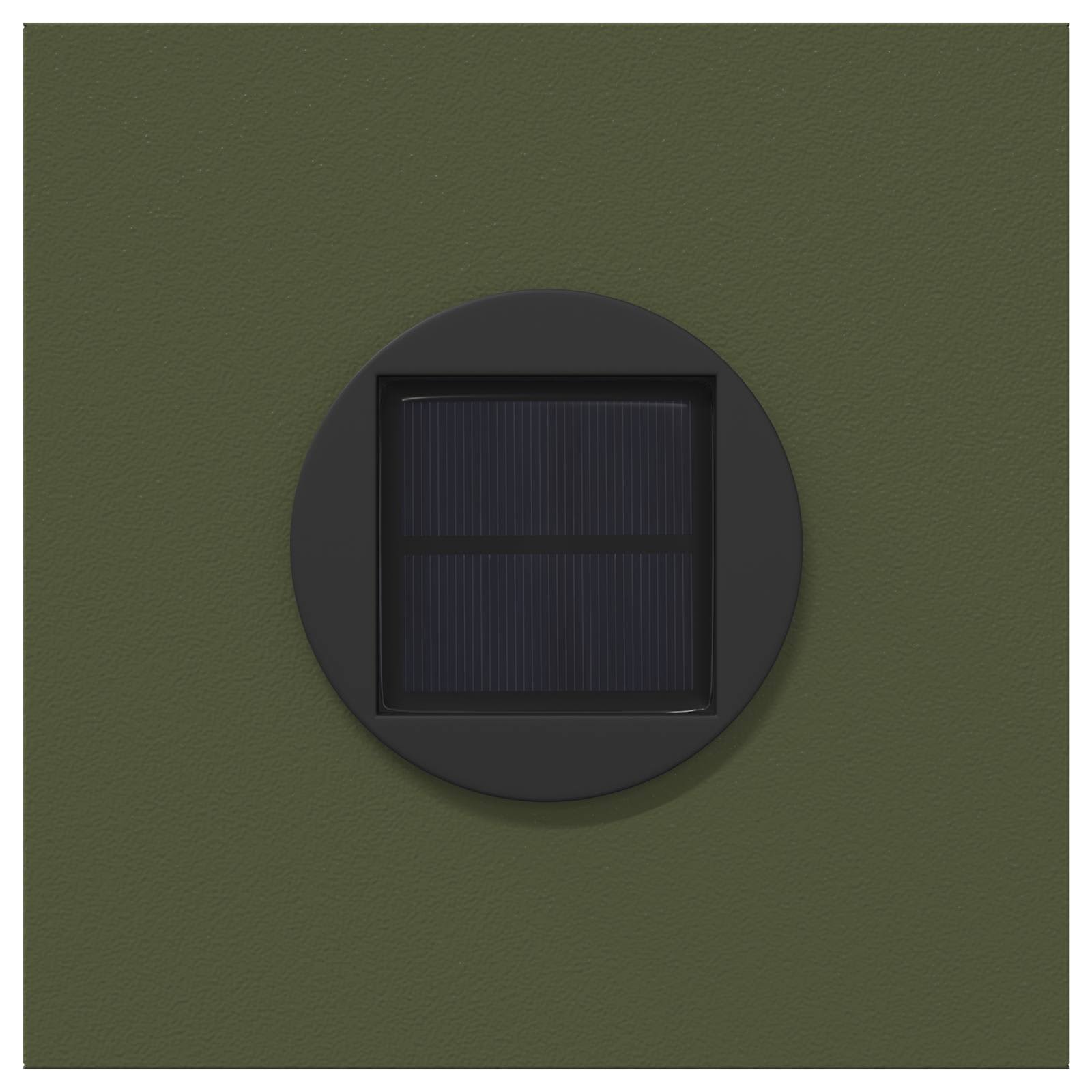 Solar LED Weg Licht 2 pcs Olive Grün Kalt gewalzter Stahl