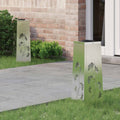 Solar LED Weg Licht 2 pcs Silber Edelstahl