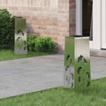 Solar LED Weg Licht 2 pcs Silber Galvanisiertes Stahl