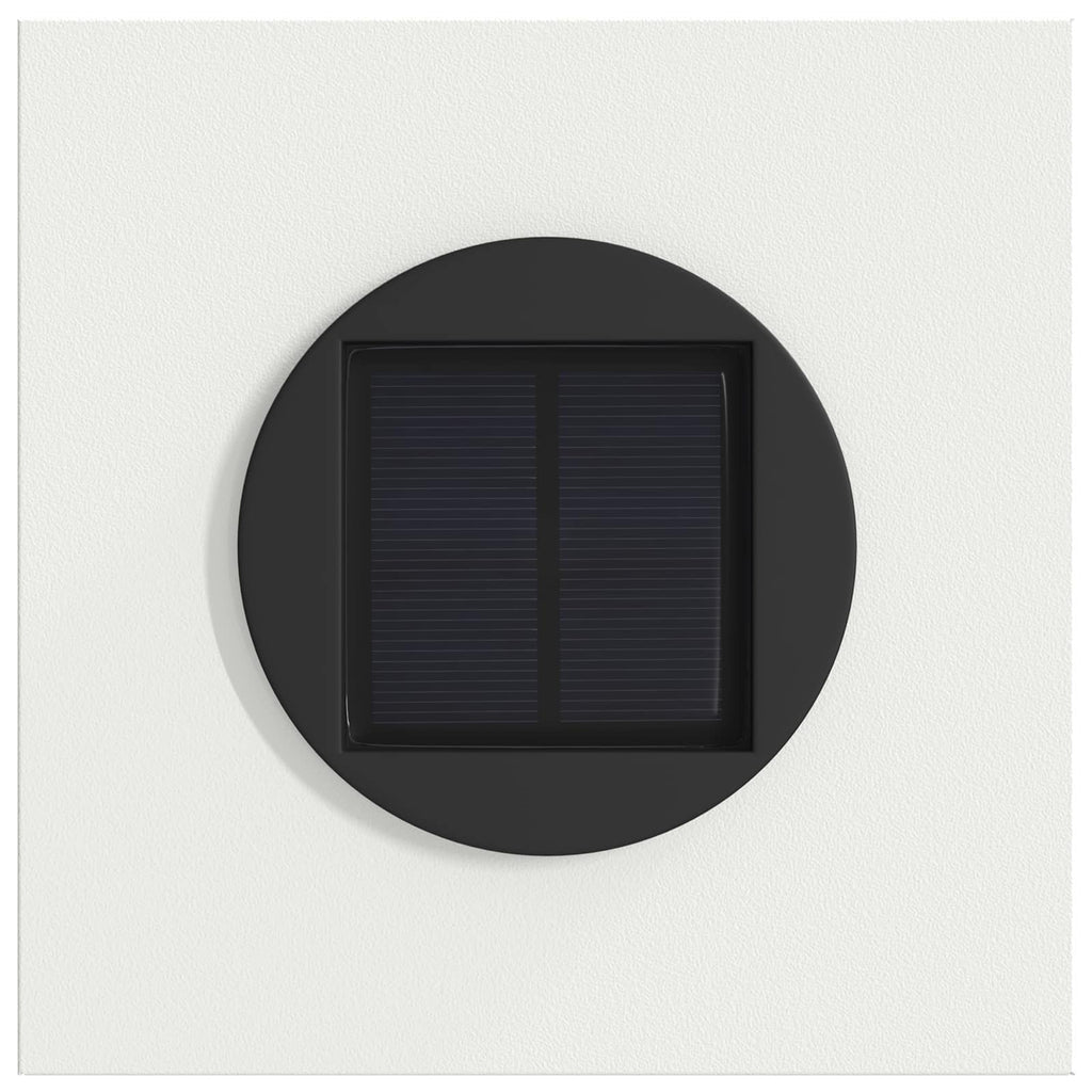 Solar LED Weg Licht 2 pcs Weiß Kalt gewalzter Stahl