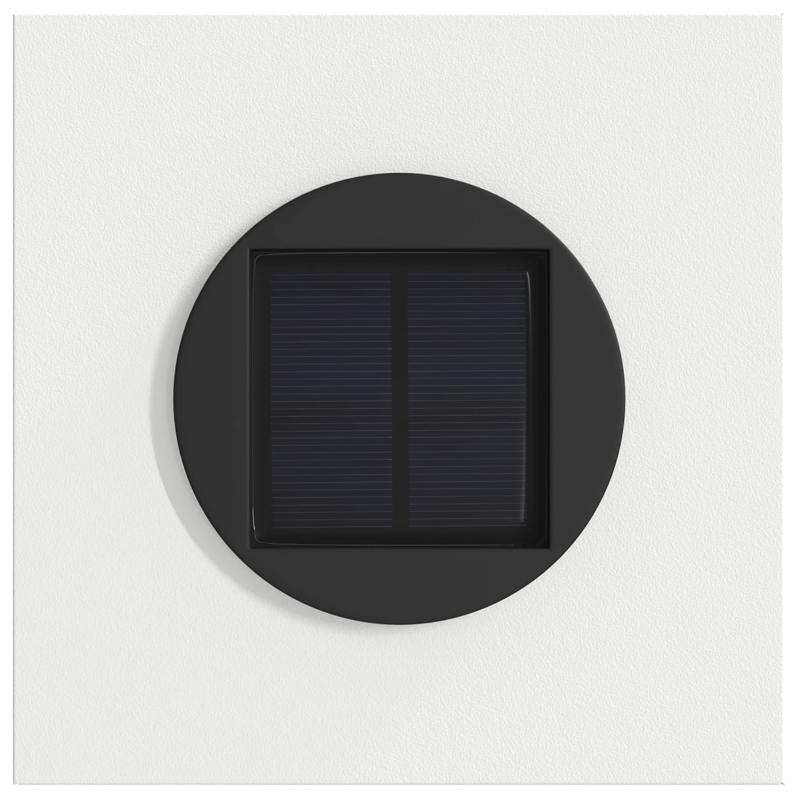 Solar LED Weg Licht 2 pcs Weiß Kalt gewalzter Stahl