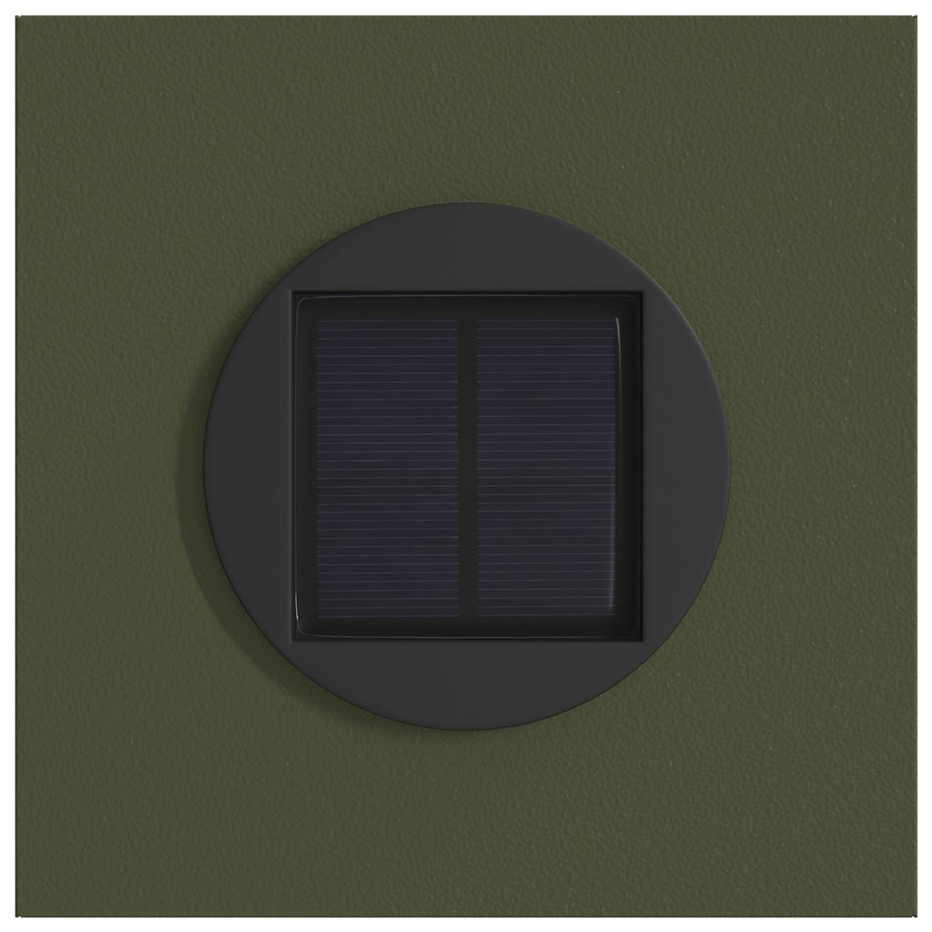 Solar LED Weg Licht 2 pcs Olive Grün Kalt gewalzter Stahl
