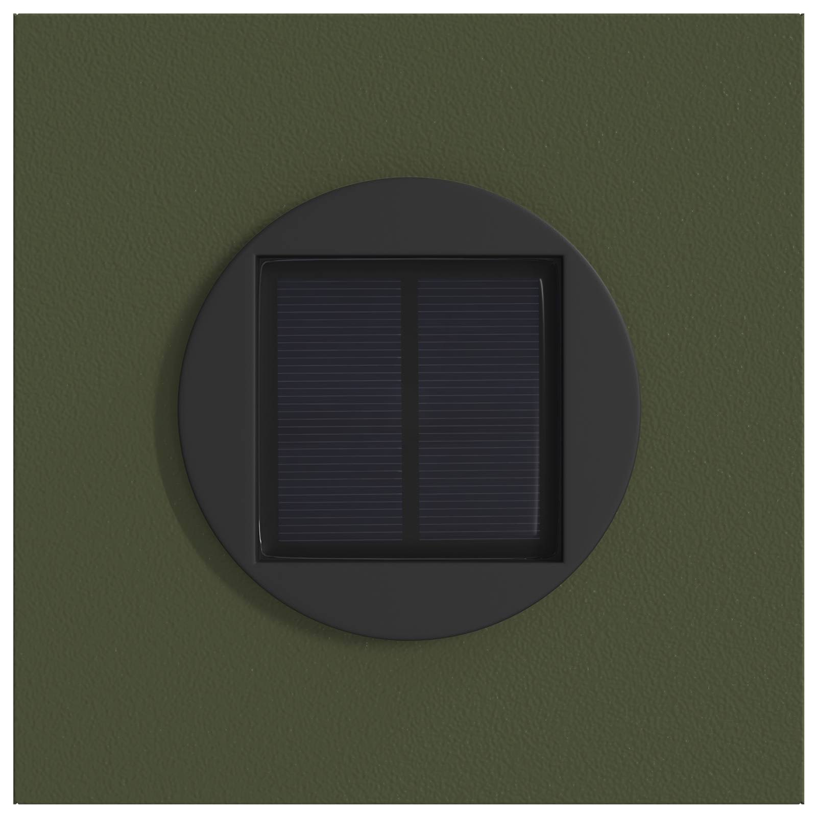 Solar LED Weg Licht 2 pcs Olive Grün Kalt gewalzter Stahl