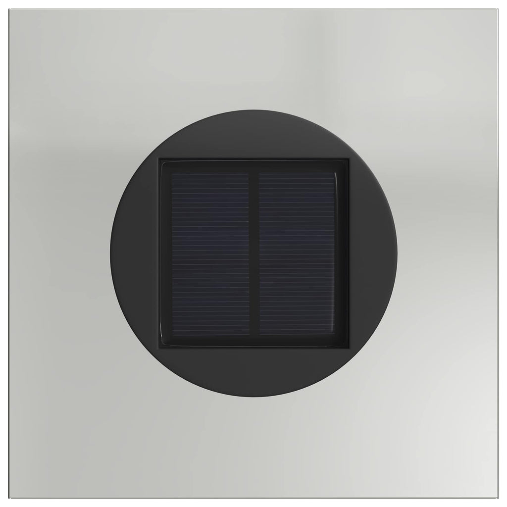 Solar LED Weg Licht 2 pcs Silber Galvanisiertes Stahl