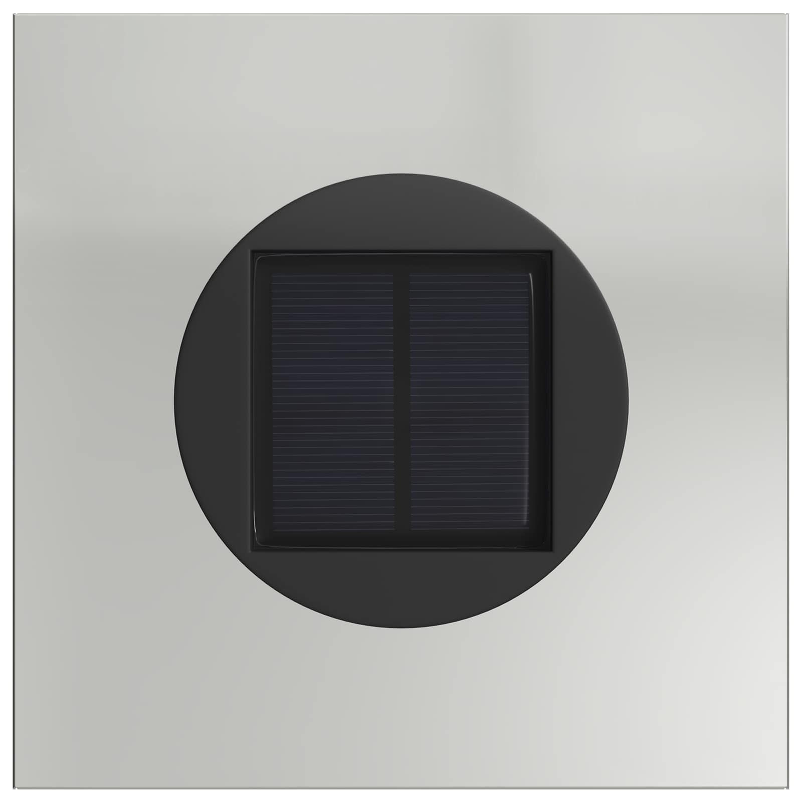 Solar LED Weg Licht 2 pcs Silber Galvanisiertes Stahl