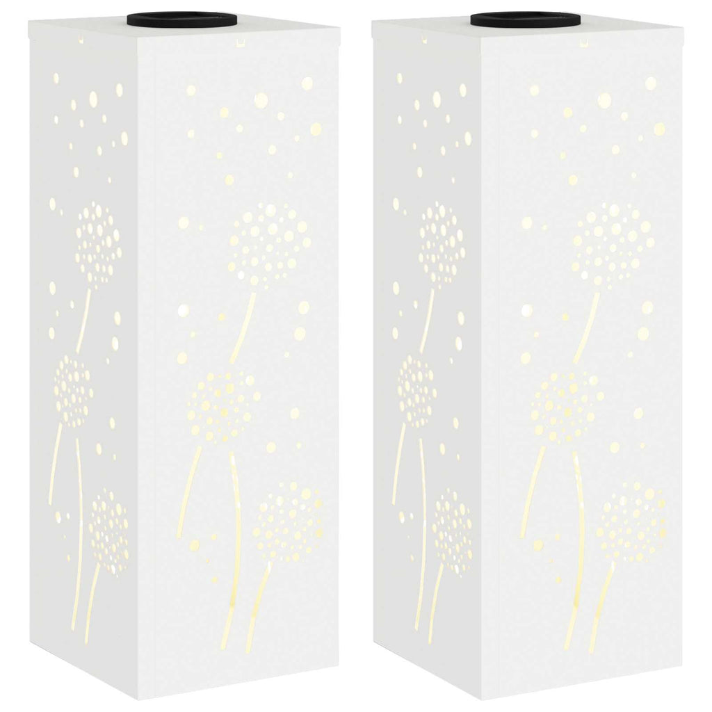 Solar LED Weg Licht 2 pcs Weiß Kalt gewalzter Stahl