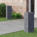 Solar LED Weg Licht 2 pcs Anthrazit Kalt gewalzter Stahl