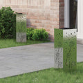 Solar LED Weg Licht 2 pcs Silber Galvanisiertes Stahl