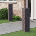 Solar LED Weg Licht 2 pcs Schwarz Kalt gewalzter Stahl