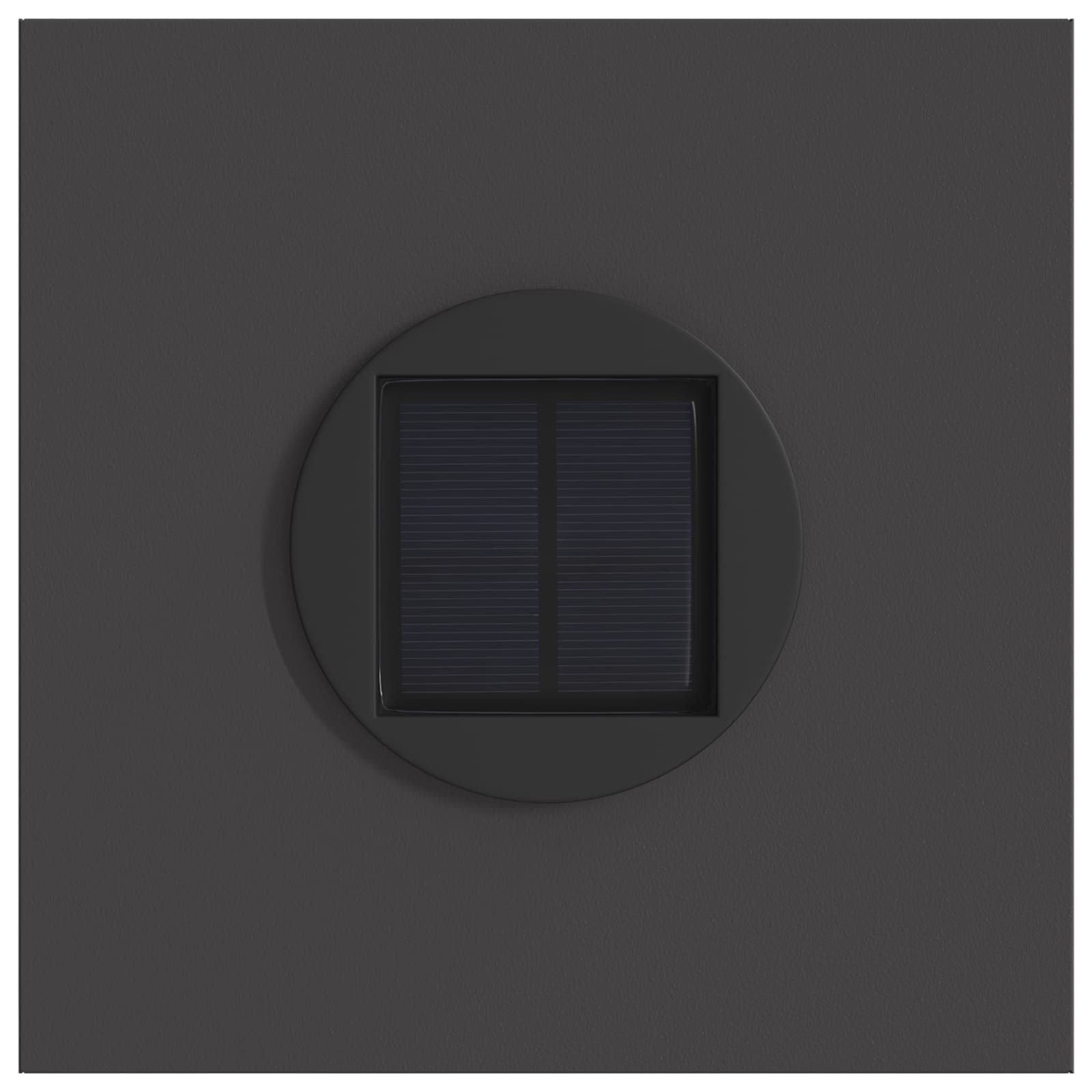 Solar LED Weg Licht 2 pcs Schwarz Kalt gewalzter Stahl