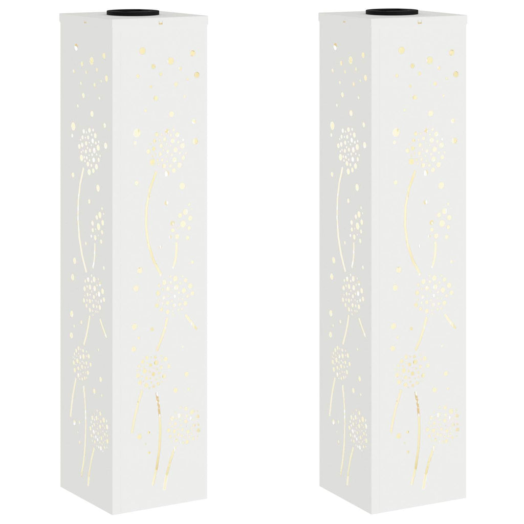 Solar LED Weg Licht 2 pcs Weiß Kalt gewalzter Stahl