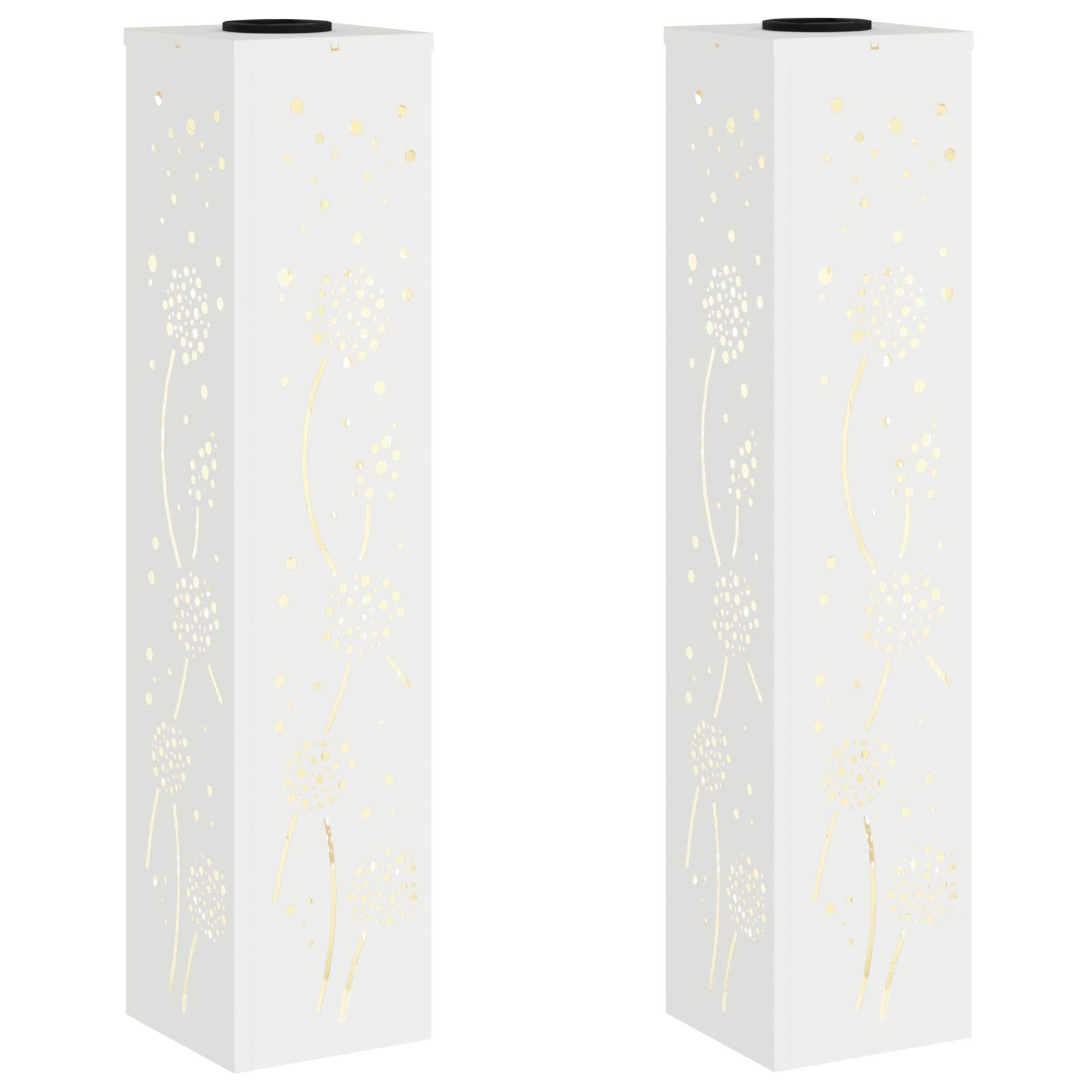 Solar LED Weg Licht 2 pcs Weiß Kalt gewalzter Stahl
