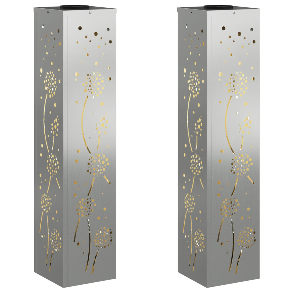 Solar LED Weg Licht 2 pcs Rostig Galvanisiert