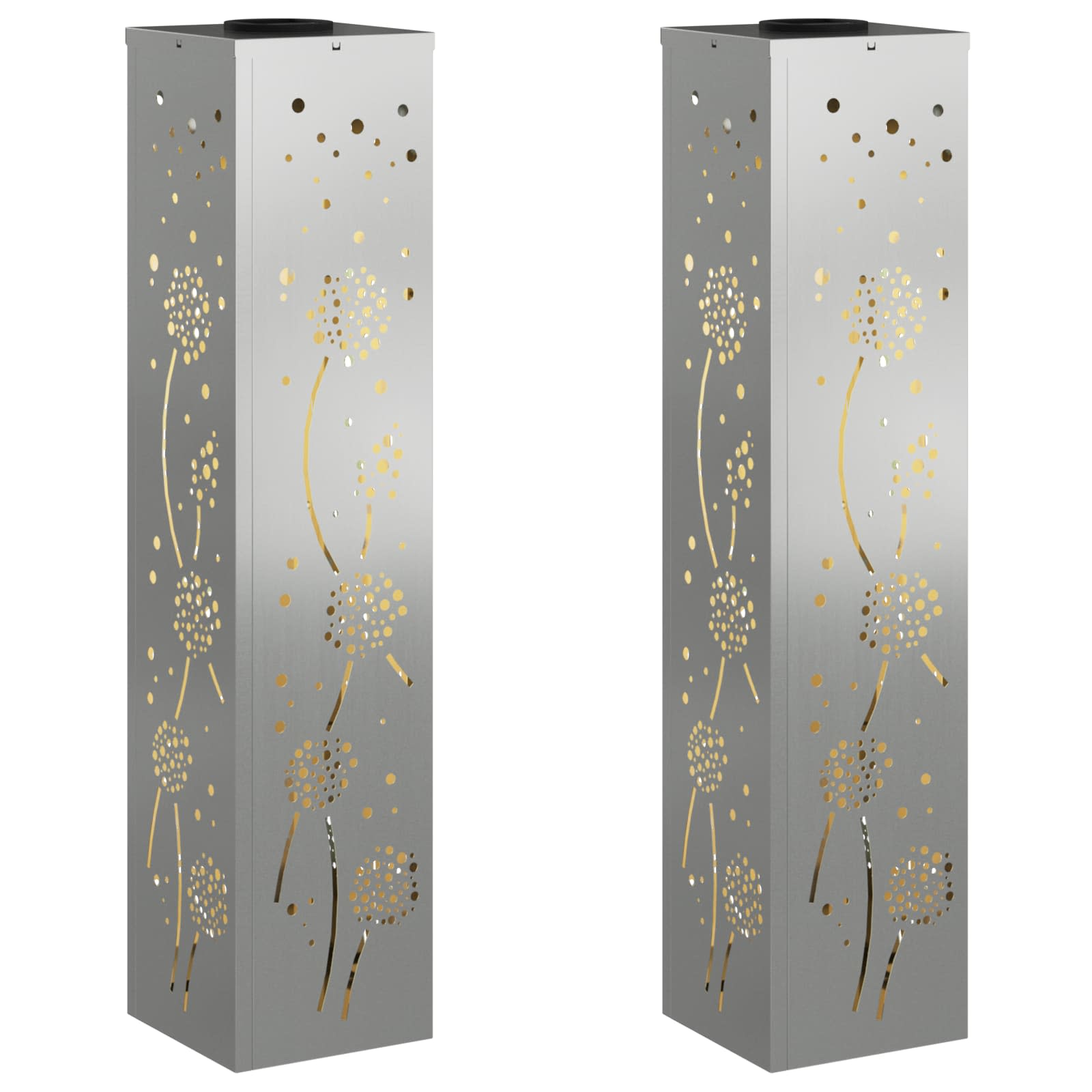 Solar LED Weg Licht 2 pcs Rostig Galvanisiert