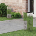 Solar LED Weg Licht 2 pcs Silber Edelstahl
