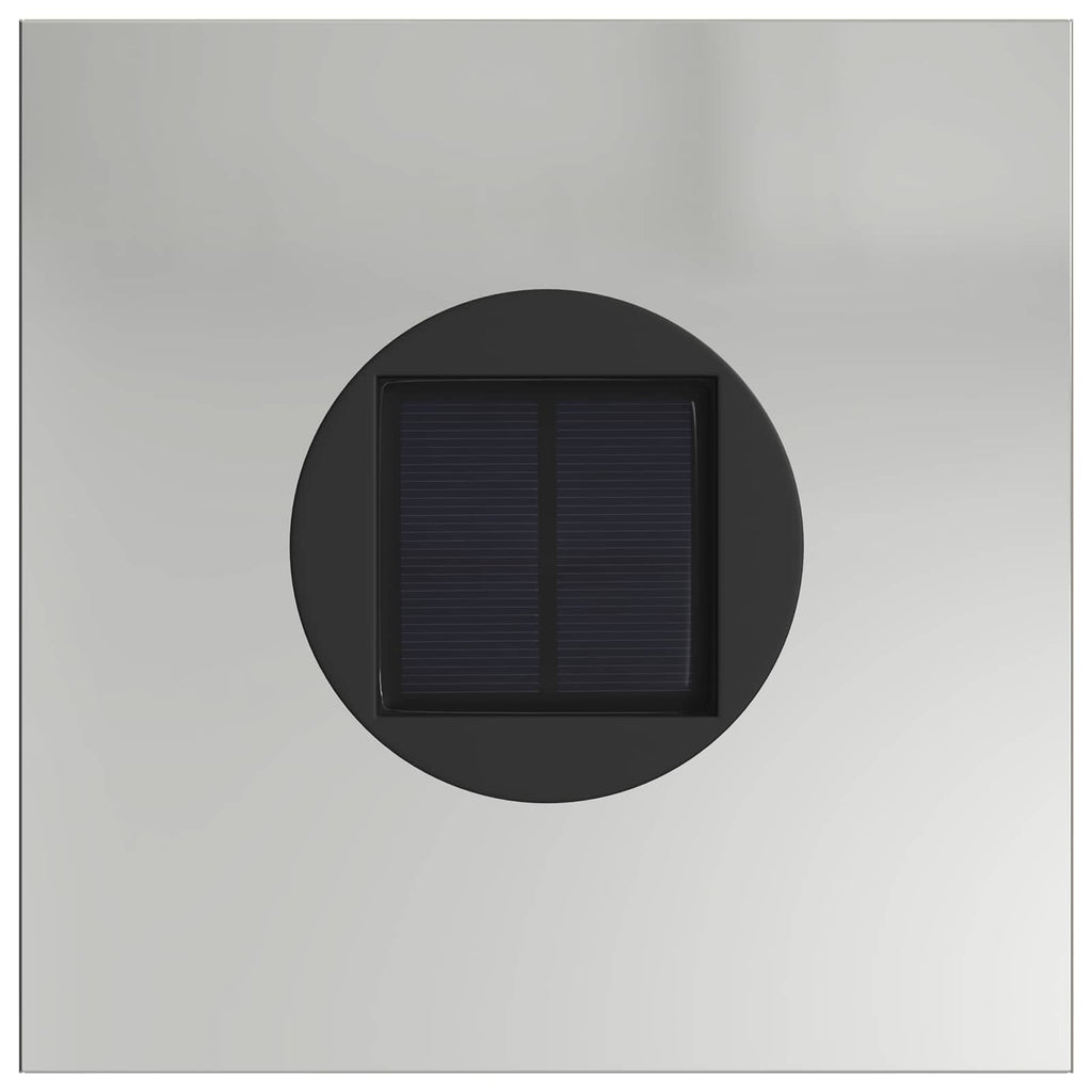 Solar LED Weg Licht 2 pcs Silber Galvanisiertes Stahl