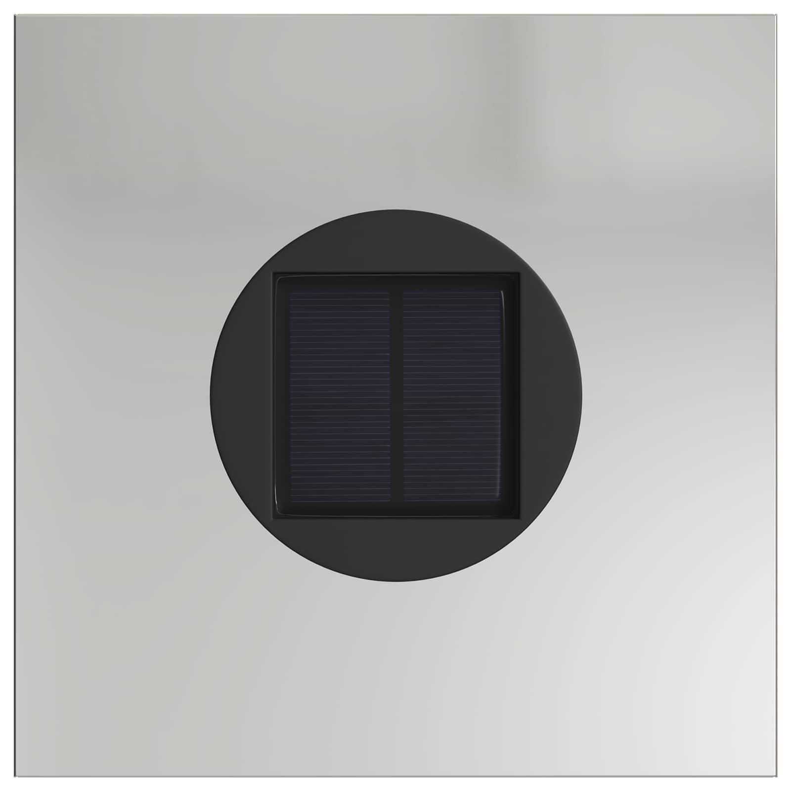Solar LED Weg Licht 2 pcs Silber Galvanisiertes Stahl