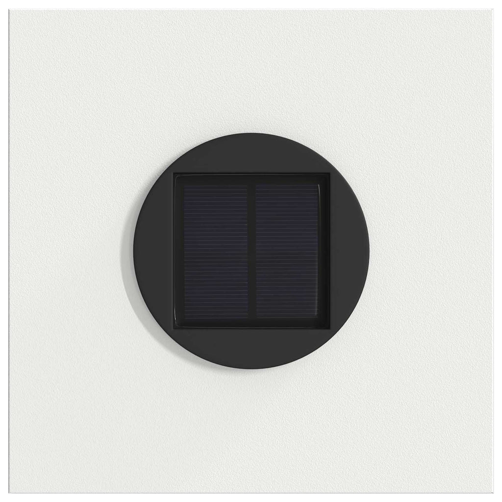 Solar LED Weg Licht 2 pcs Weiß Kalt gewalzter Stahl