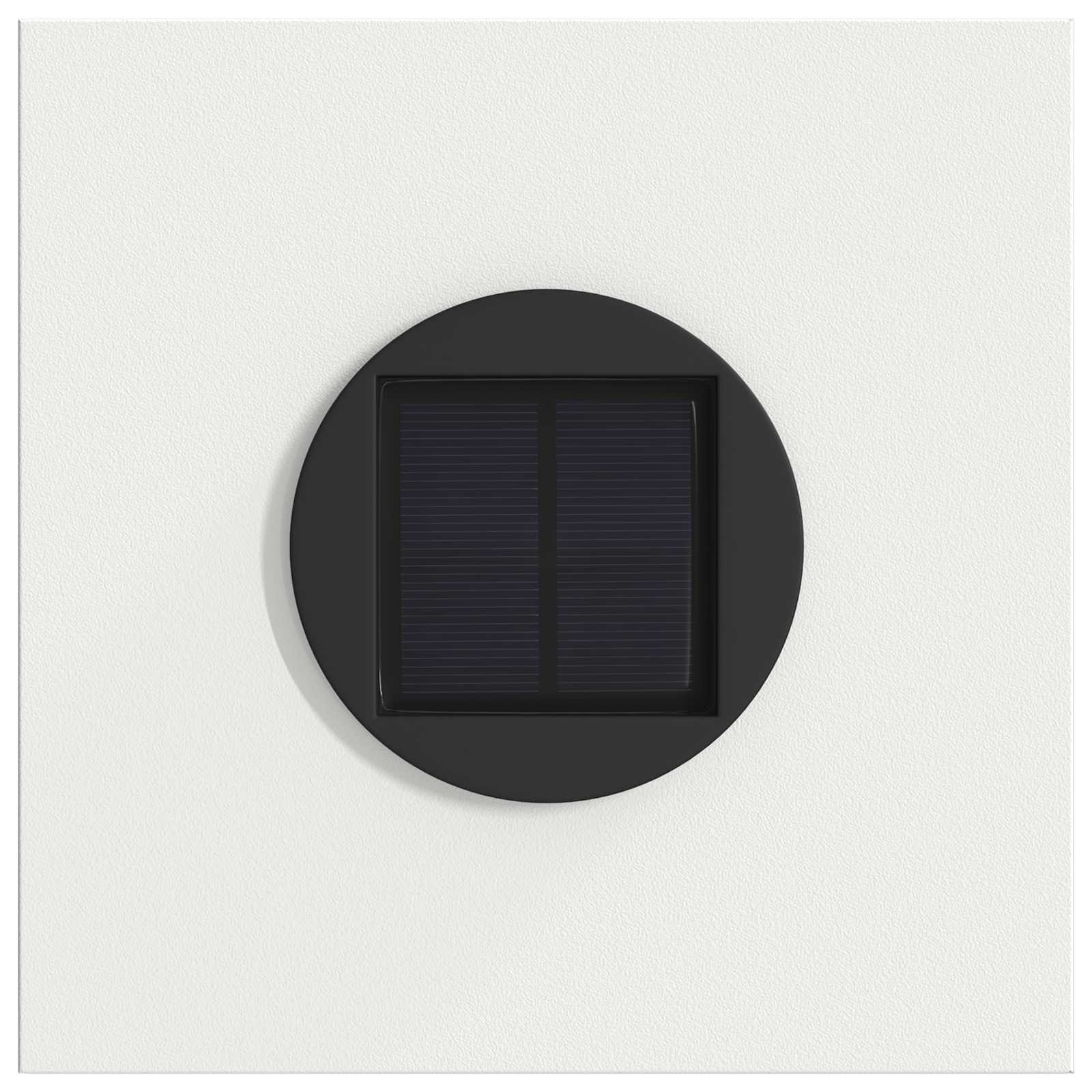 Solar LED Weg Licht 2 pcs Weiß Kalt gewalzter Stahl