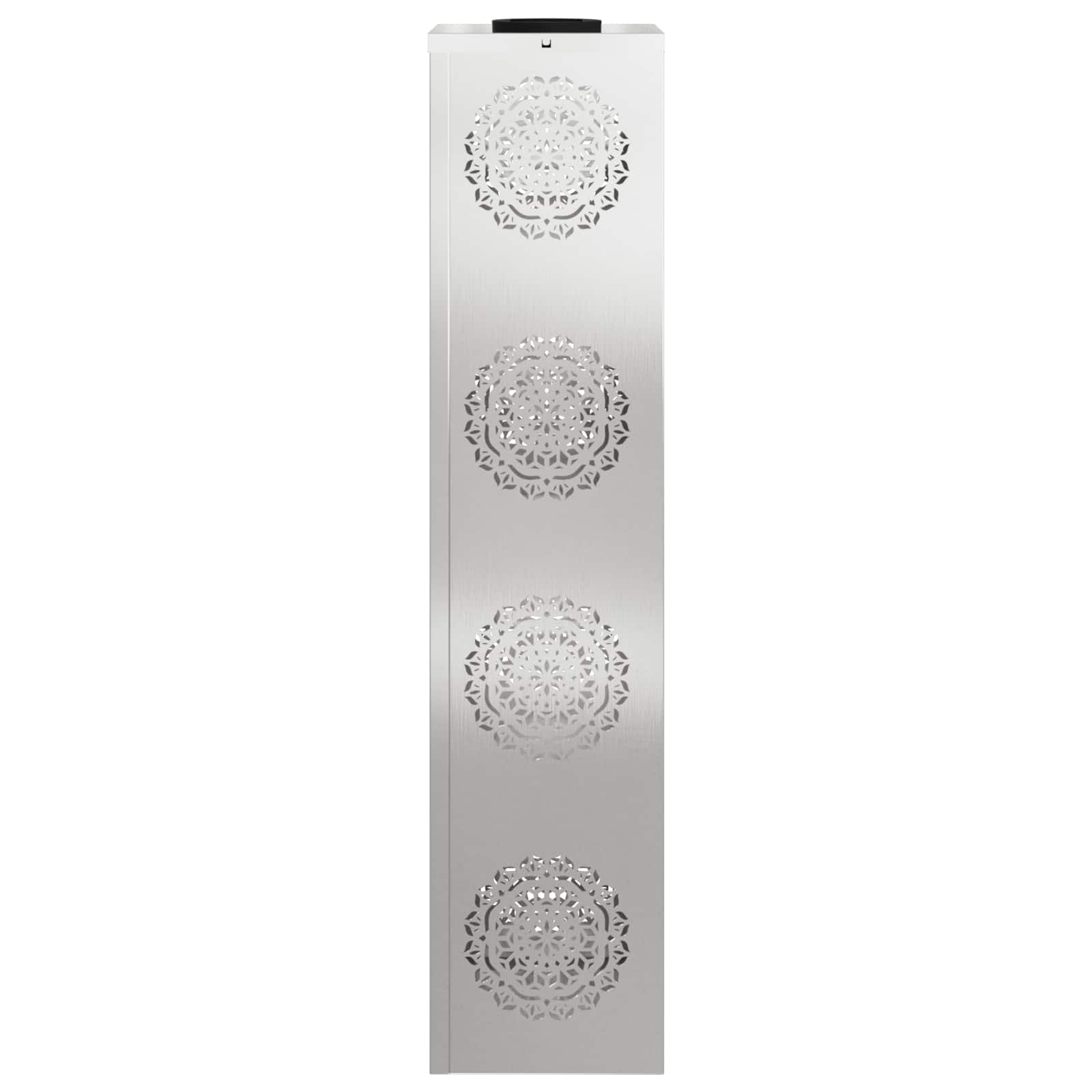 Solar LED Weg Licht 2 pcs Silber Edelstahl