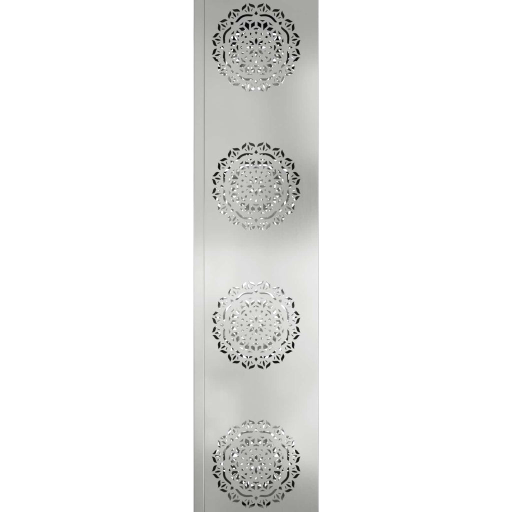 Solar LED Weg Licht 2 pcs Silber Galvanisiertes Stahl