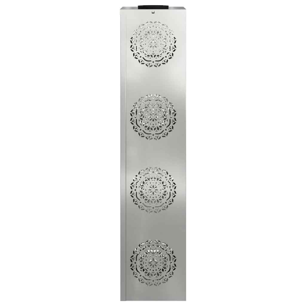 Solar LED Weg Licht 2 pcs Silber Galvanisiertes Stahl