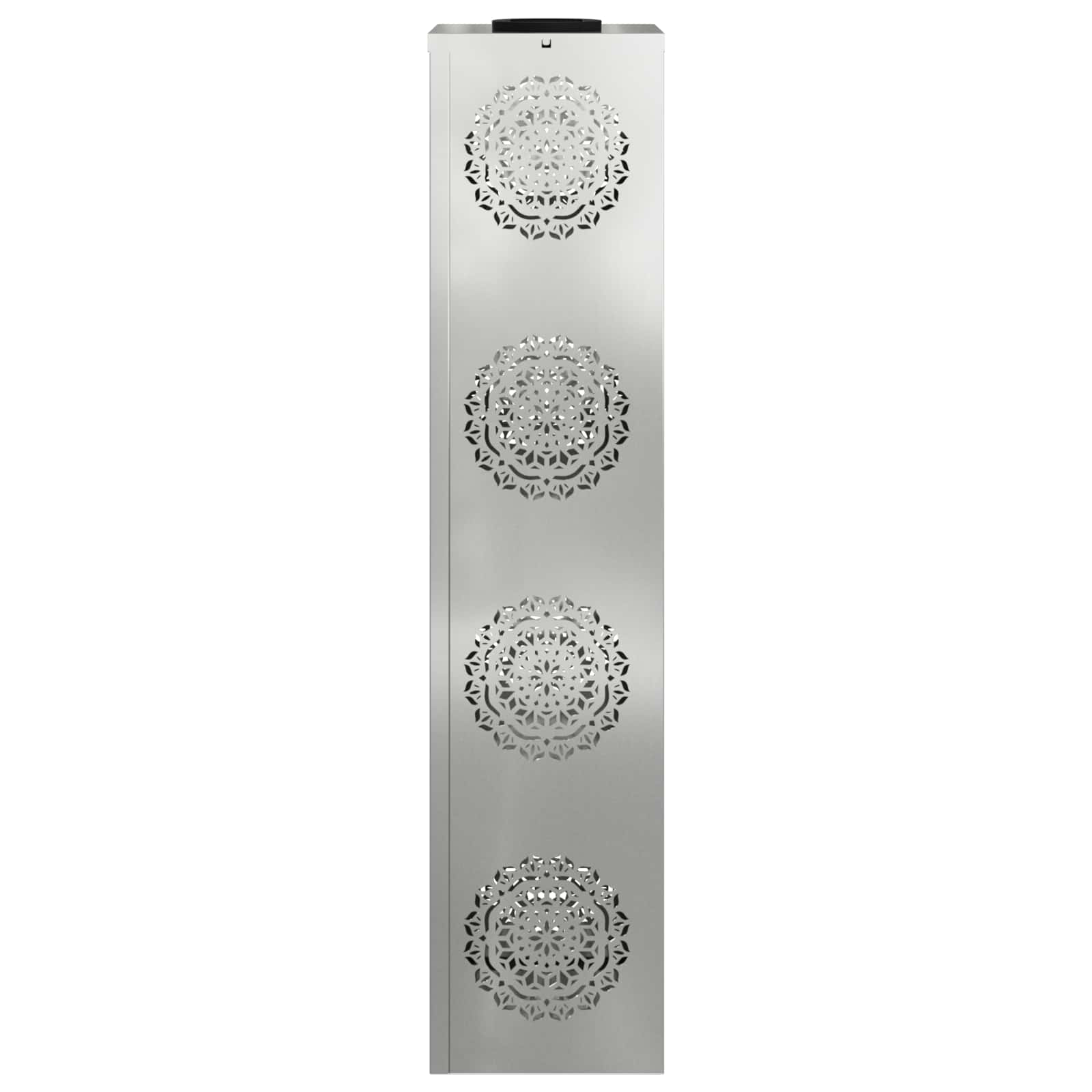 Solar LED Weg Licht 2 pcs Silber Galvanisiertes Stahl
