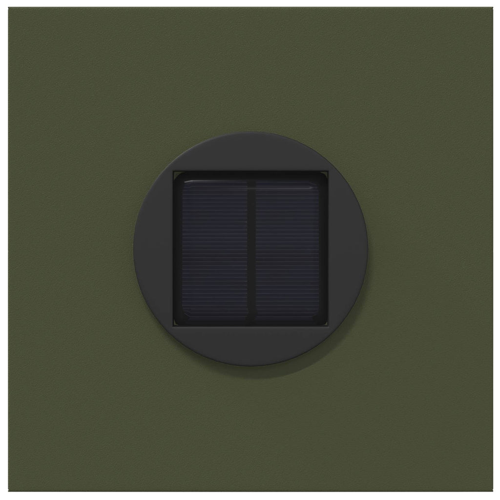 Solar LED Weg Licht 2 pcs Olive Grün Kalt gewalzter Stahl