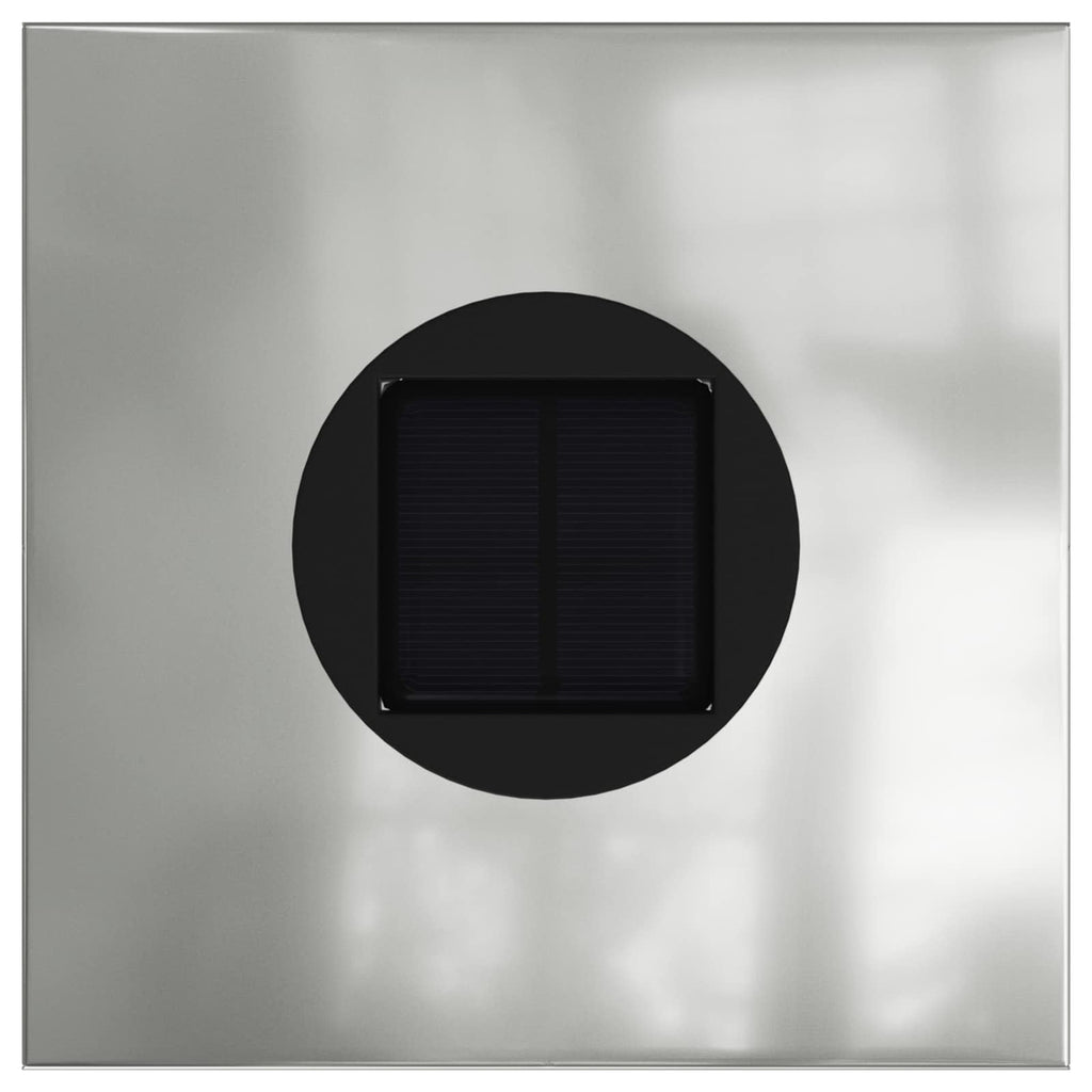 Solar LED Weg Licht 2 pcs Silber Galvanisiertes Stahl