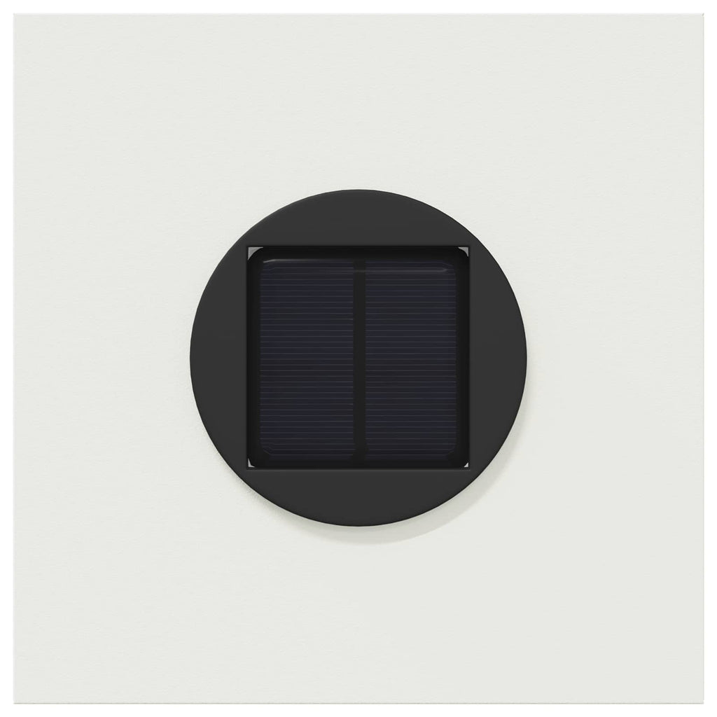 Solar LED Weg Licht 2 pcs Weiß Kalt gewalzter Stahl
