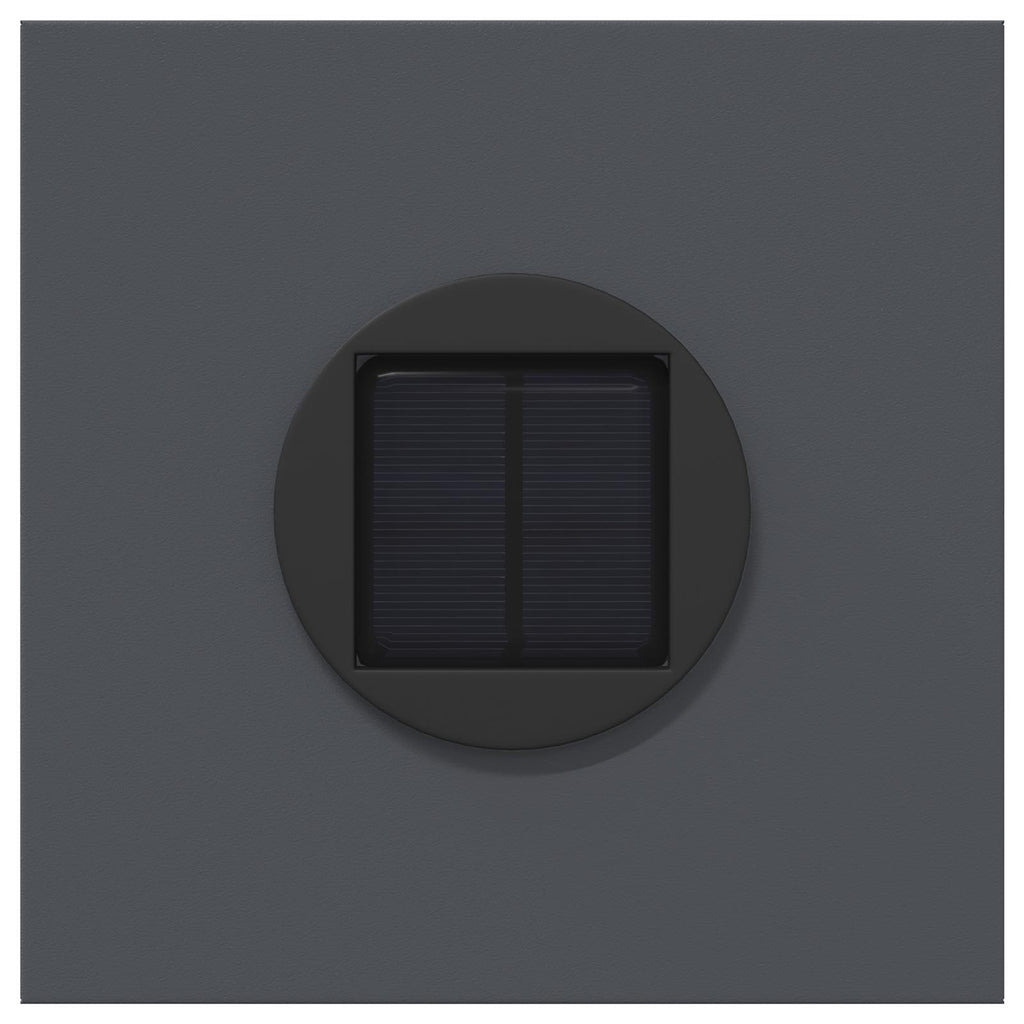 Solar LED Weg Licht 2 pcs Anthrazit Kalt gewalzter Stahl
