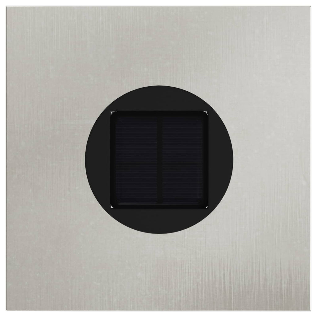 Solar LED Weg Licht 2 pcs Silber Edelstahl
