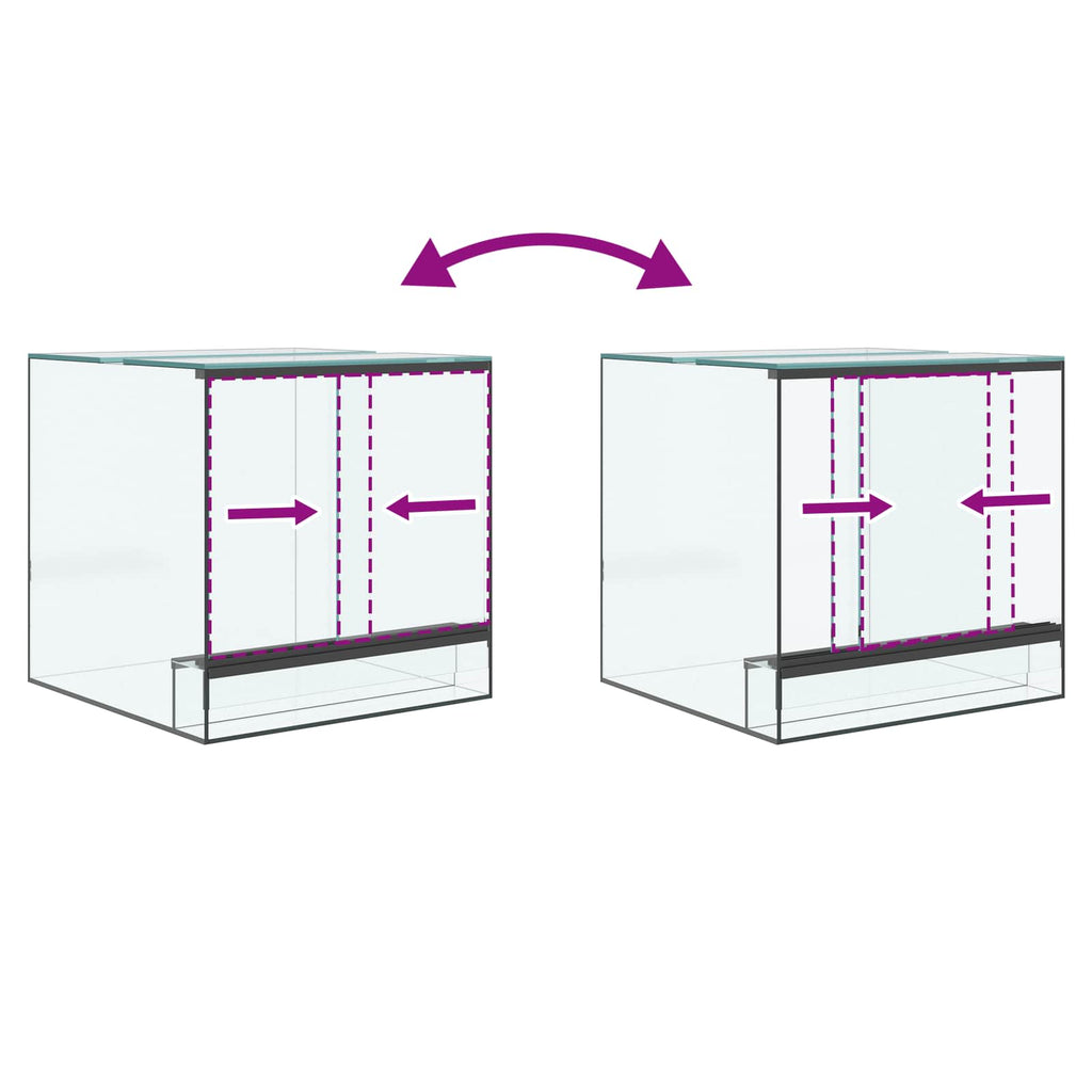 Terrarium mit Speicher Transparent 30 x 30 x 30 cm Glas