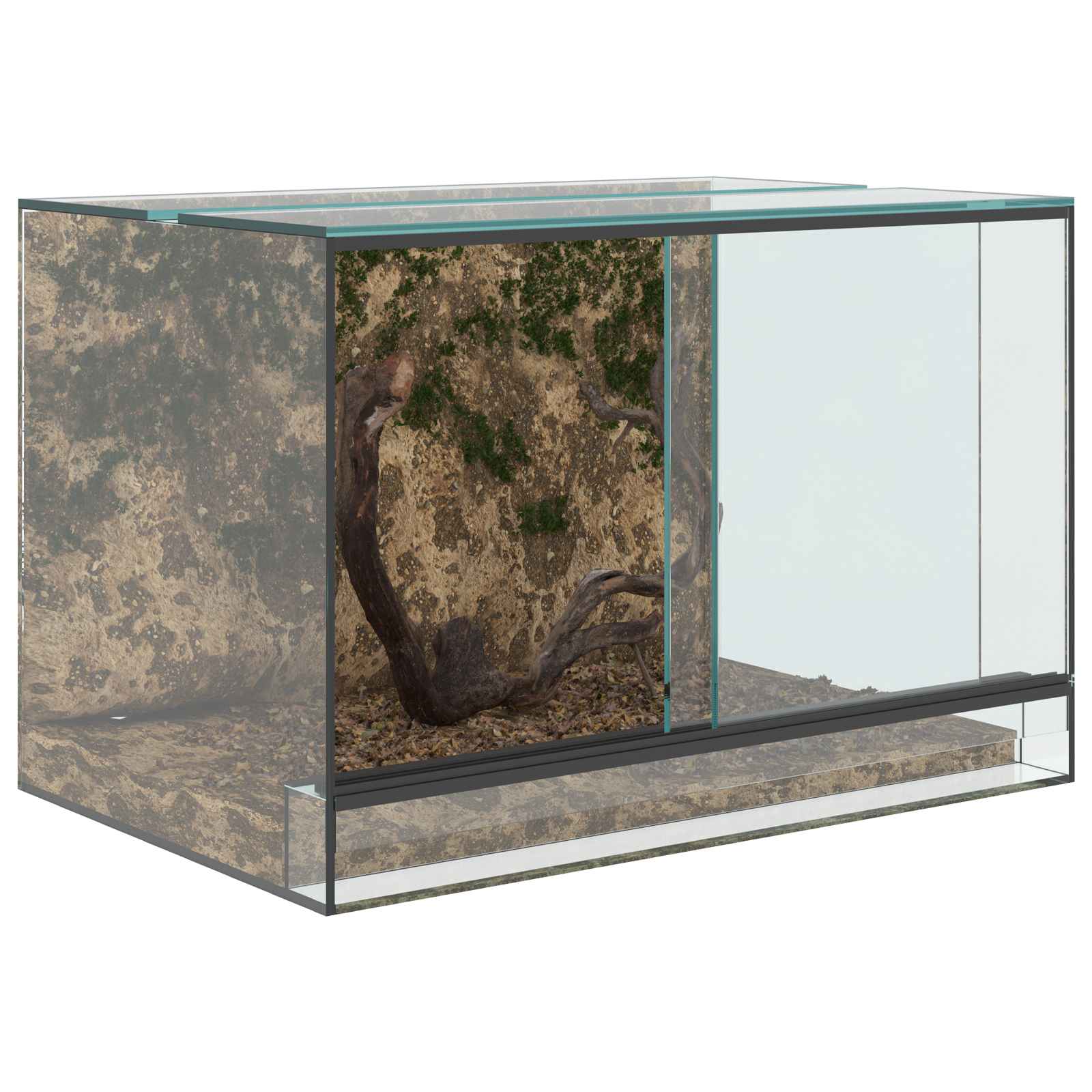 Terrarium mit Speicher Transparent 60 x 40 x 40 cm Glas