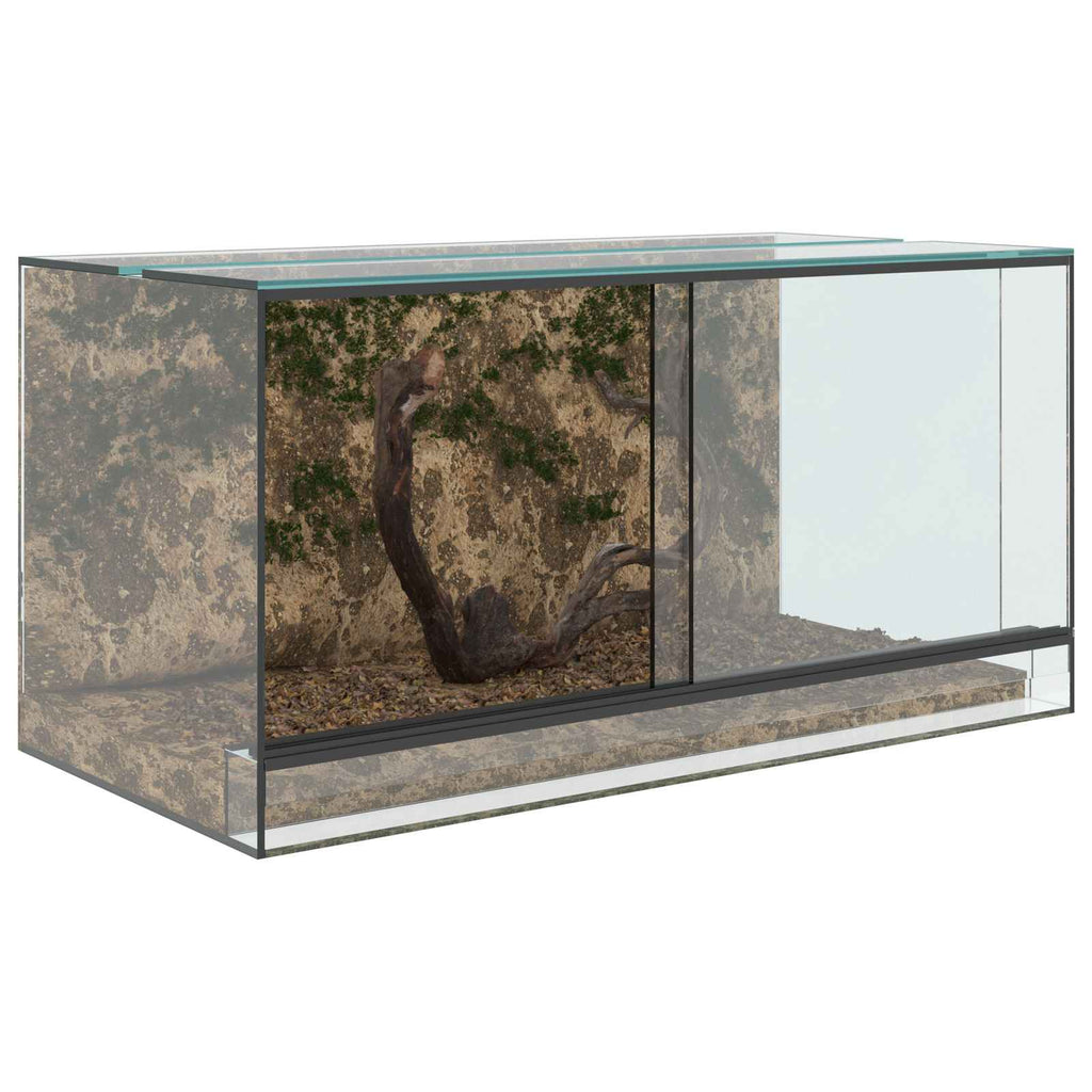 Terrarium mit Speicher Transparent 80 x 40 x 40 cm Glas