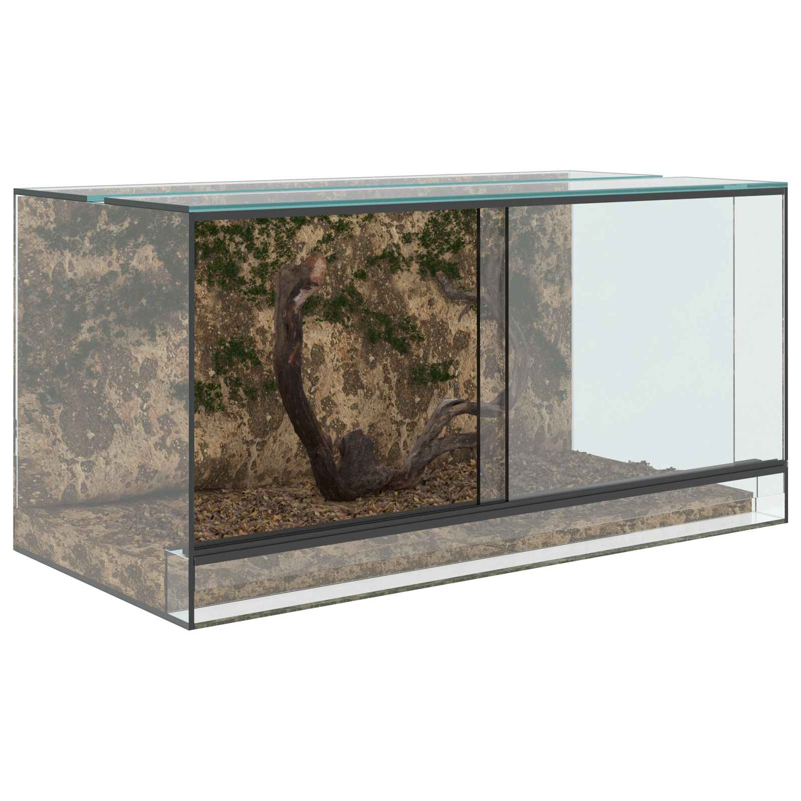 Terrarium mit Speicher Transparent 80 x 40 x 40 cm Glas