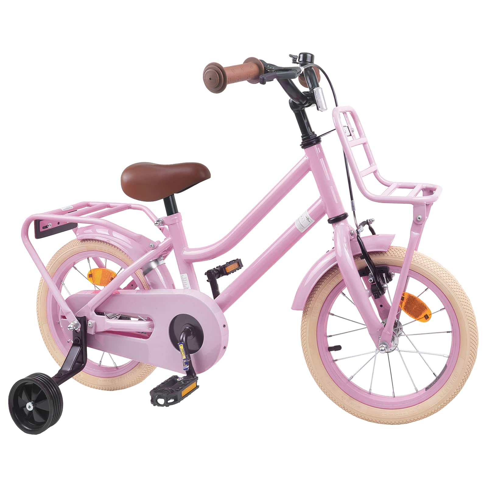 Kinderfahrrad 14 Zoll für 3-5 Jahre alt Hellrosa