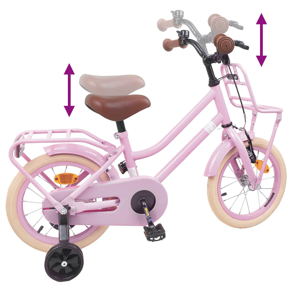Kinderfahrrad 16 Zoll für 4-6 Jahre alt Hellrosa