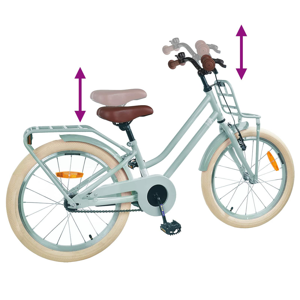 Kinderfahrrad 18 Zoll für 5-7 Jahre alt Hellgrün