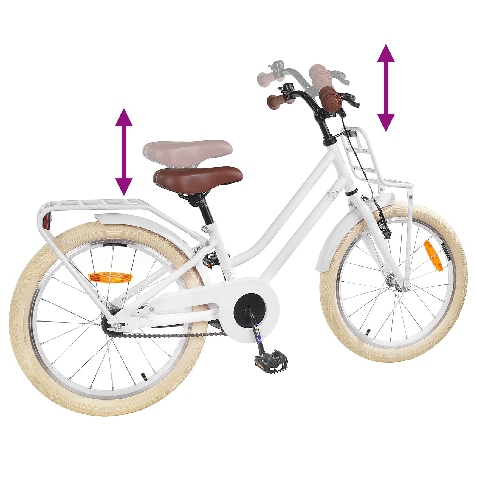 Kinderfahrrad 18 Zoll für 5-7 Jahre alt Weiß
