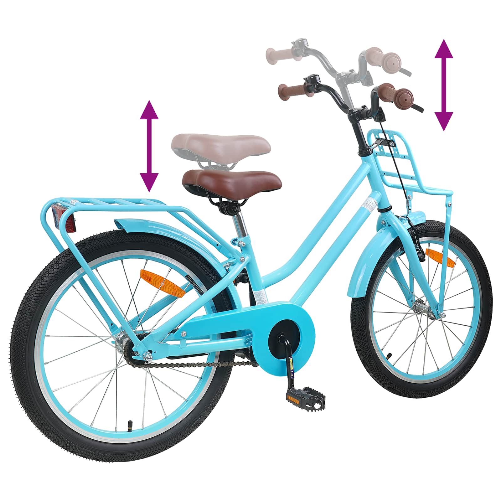 Kinderfahrrad 18 Zoll für 5-7 Jahre alt Himmelblau