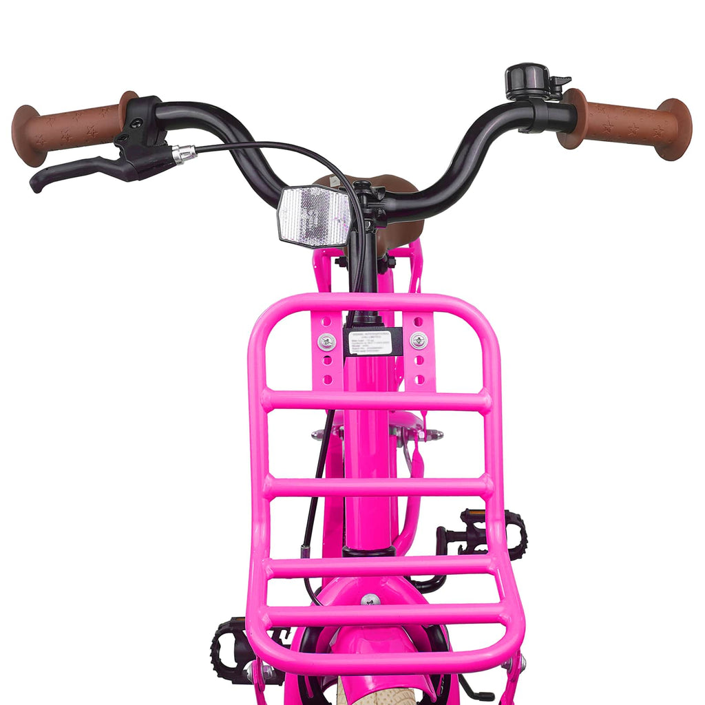 Kinderfahrrad 18 Zoll für 5-7 Jahre alt Dunkelrosa