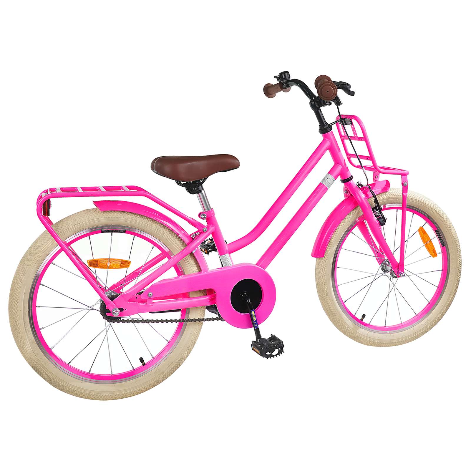 Kinderfahrrad 18 Zoll für 5-7 Jahre alt Dunkelrosa