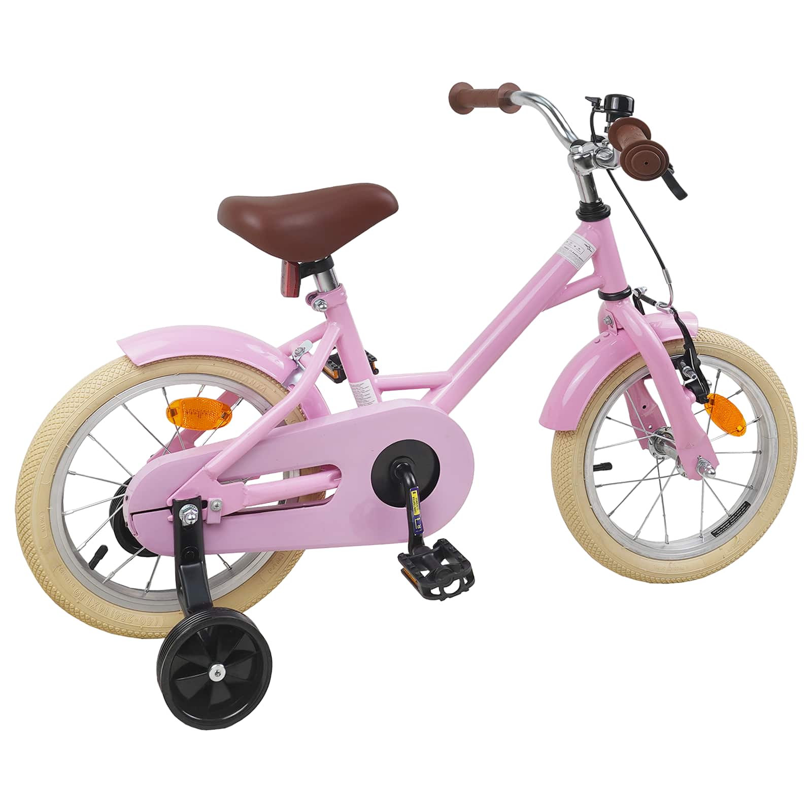 Kinderfahrrad 14 Zoll für 3-5 Jahre alt Hellrosa